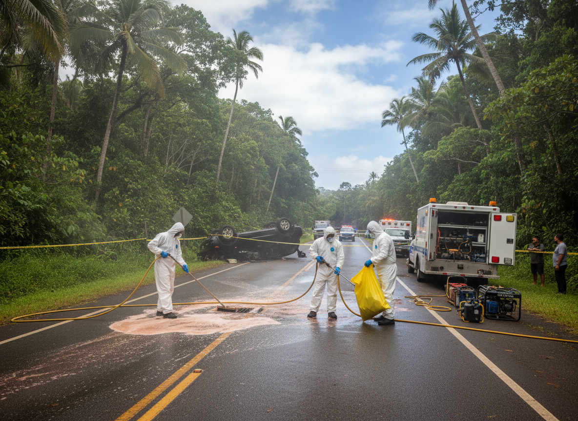 Accident Scene Cleanup in Hawaii: What Happens After a Traumatic Accident?